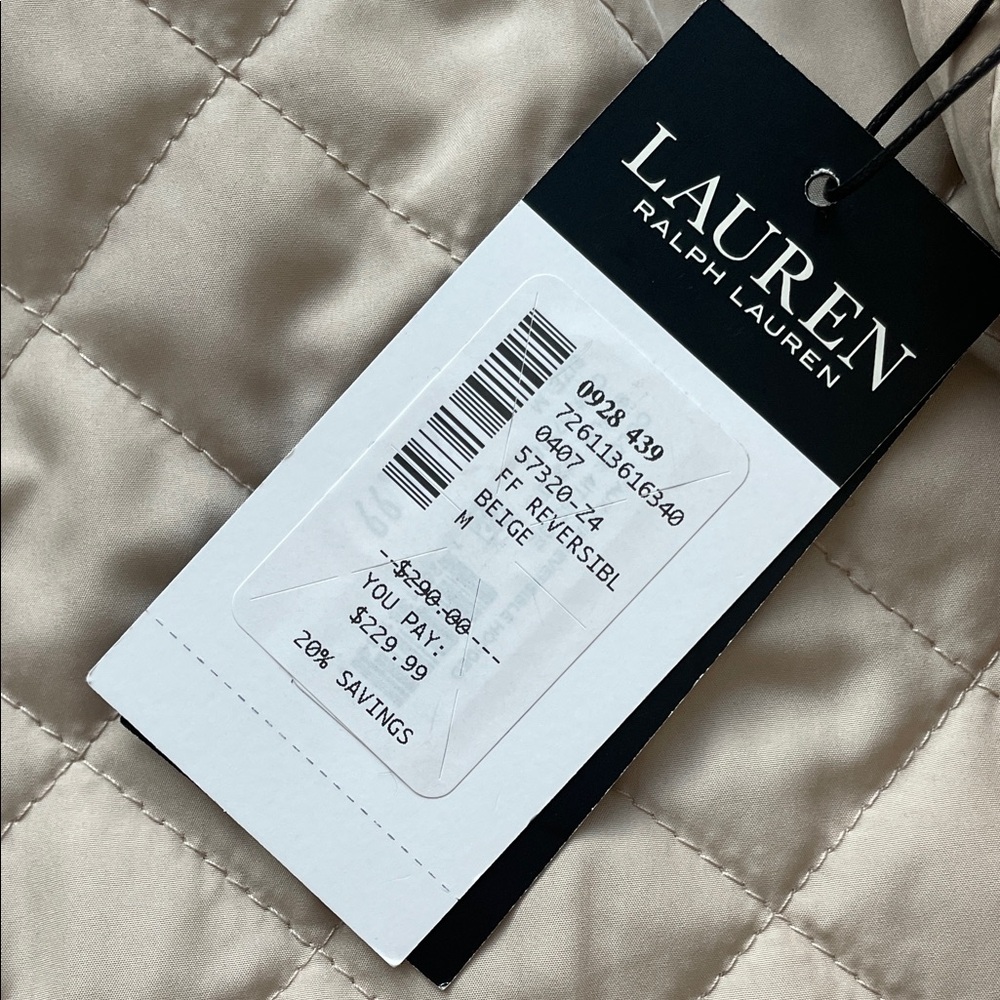 Lauren by Ralph Lauren Faux Fur Beige Hooded Jacket - Picture 4 of 7